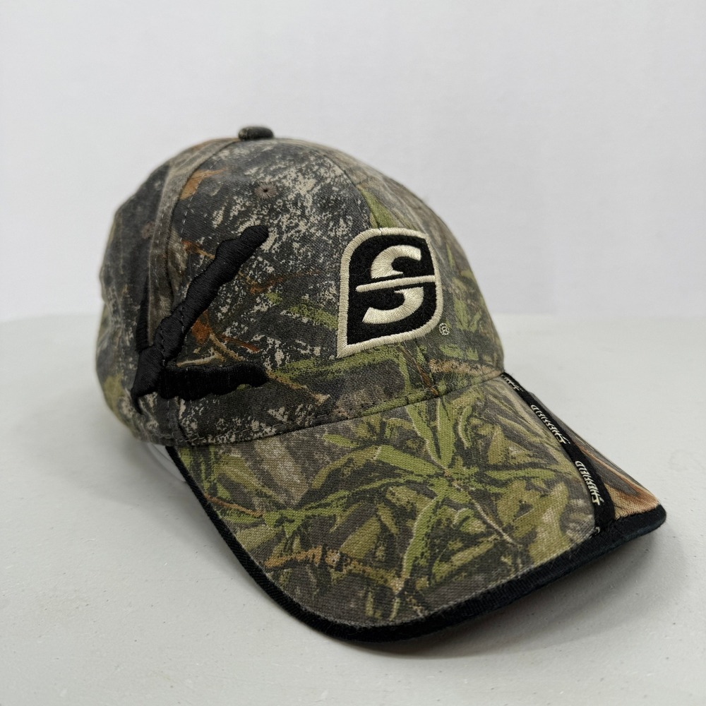 Mossy Oak Camo Baseball Hat Mens OSFM Green Brown Sheffield Logo Turkey Track‎